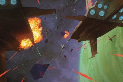 Gideron And Marixah Fleet by Starfinder canvas print