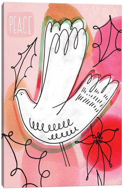 Peace Dove Canvas Art Print - Holiday Décor