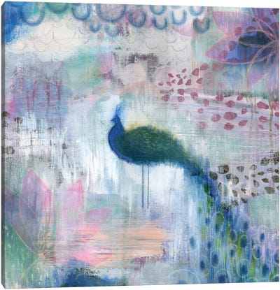 Peacock Canvas Art Print - Sara Franklin