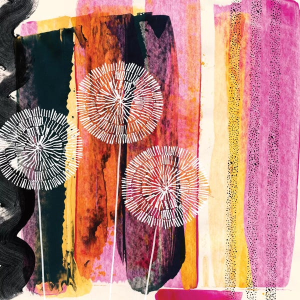 Abstract Floral & Botanical: Pink Escape by Sara Franklin