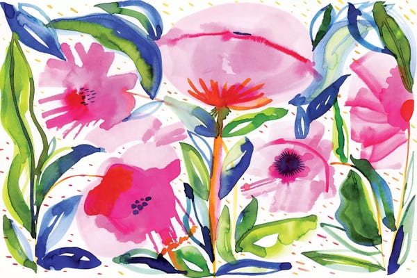 Latin Décor: Pink Poppies by Sara Franklin
