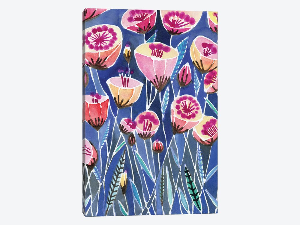 Poppies Of Caliofornia by Sara Franklin 1-piece Canvas Print