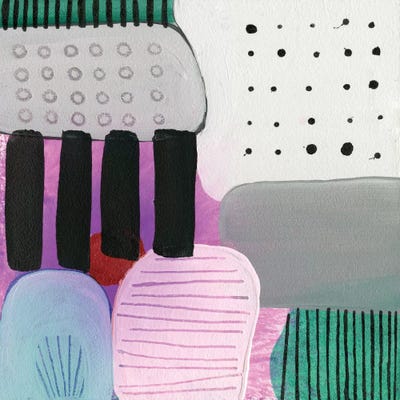 Purple Stripes by Sara Franklin multi panel art