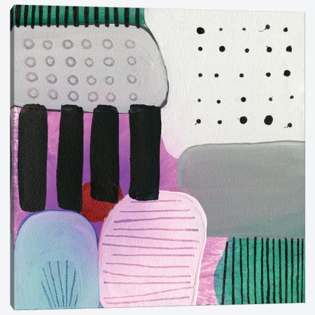 Purple Stripes Canvas Print #SFR125} by Sara Franklin Canvas Wall Art