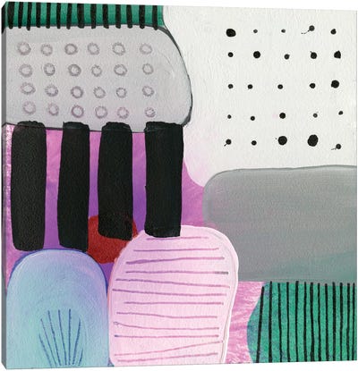 Purple Stripes Canvas Art Print - Sara Franklin