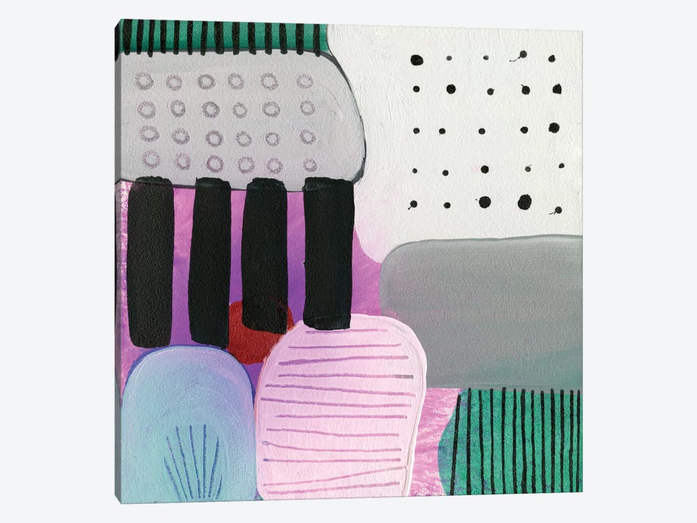 Purple Stripes by Sara Franklin 1-piece Art Print