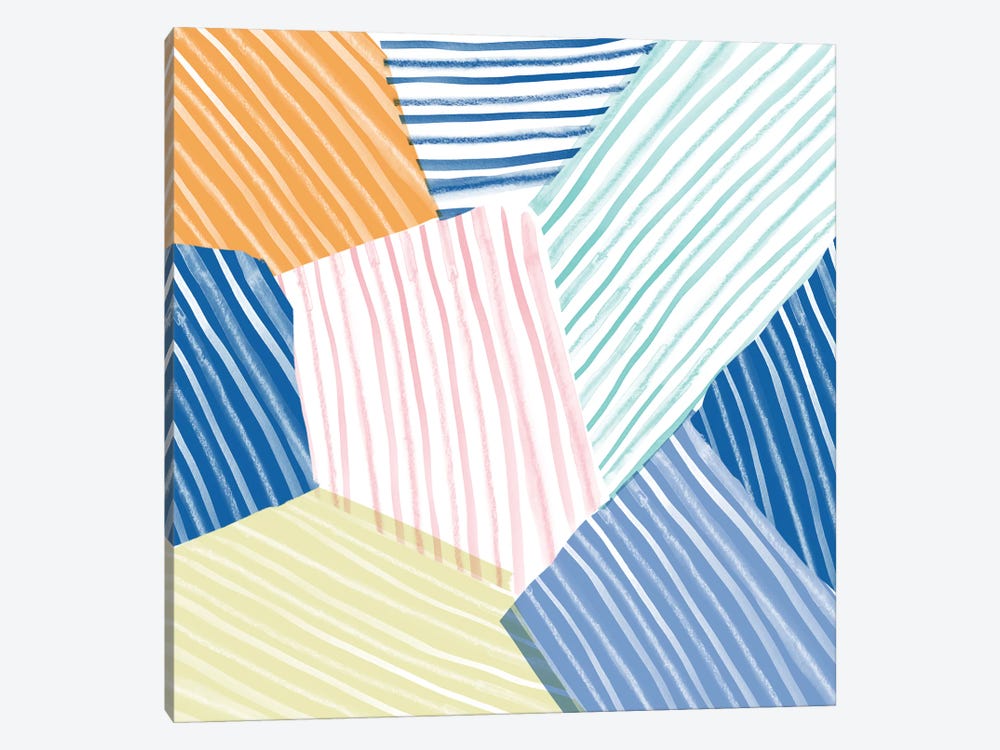 Sea Stripes by Sara Franklin 1-piece Canvas Art
