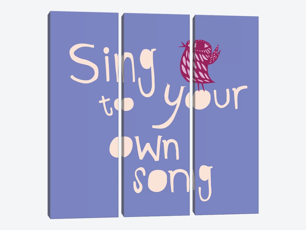 Sing To Your Own Song by Sara Franklin 3-piece Canvas Art Print