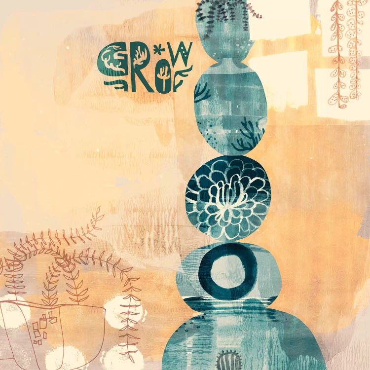 Succulent Stacks by Sara Franklin wall art