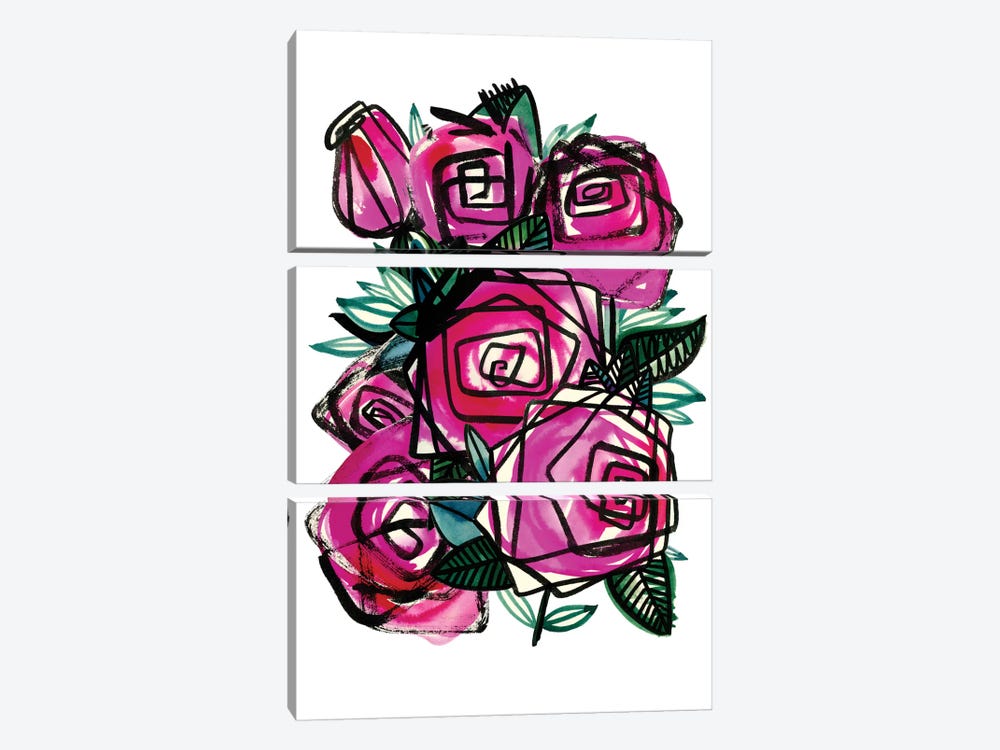 Wild Roses by Sara Franklin 3-piece Art Print