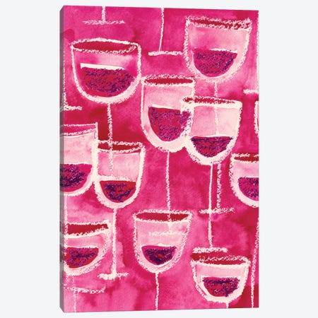 Wine Glasses Canvas Print #SFR168} by Sara Franklin Canvas Print