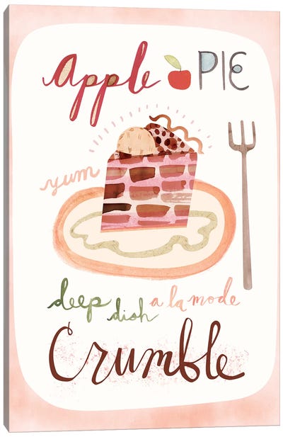 Apple Pie Canvas Art Print - Cake & Cupcake Art