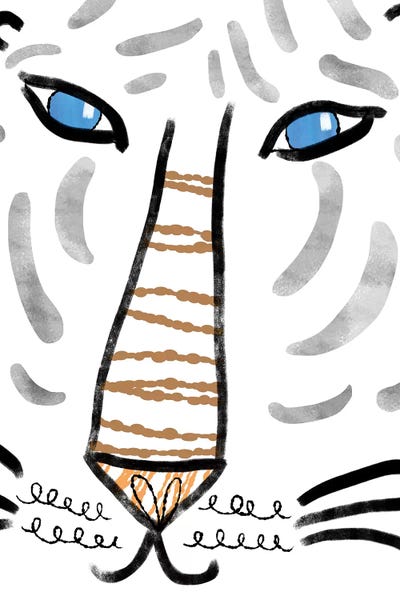 Blue Eyed Tiger by Sara Franklin multi panel art