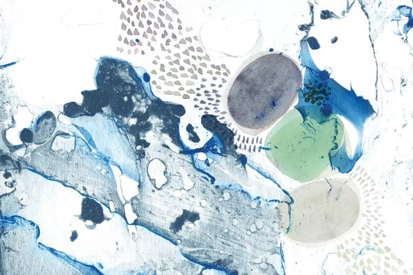 Abstract Watercolors: Blue Marble by Sara Franklin