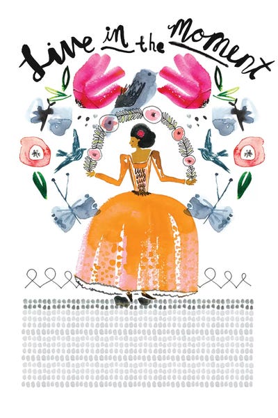 Live In The Moment by Sara Franklin multi panel art