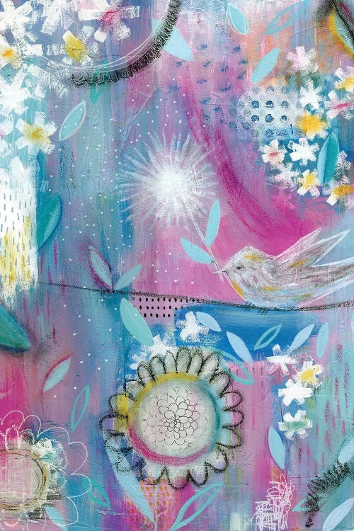 Pink Bird by Sara Franklin wall art