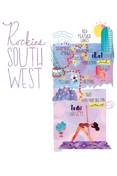 Sara Franklin: Rockies Trip Map by Sara Franklin