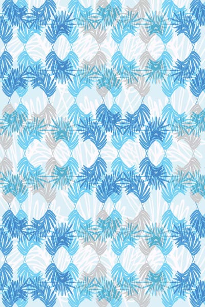 Ikat: Blue Palms by Sara Franklin