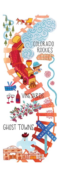 Trains by Sara Franklin wall art