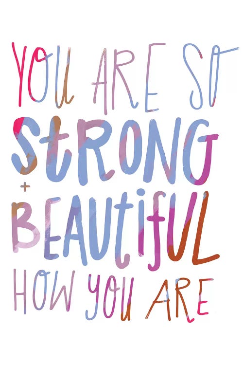 You Are Strong Canvas Art Print by Sara Franklin | iCanvas