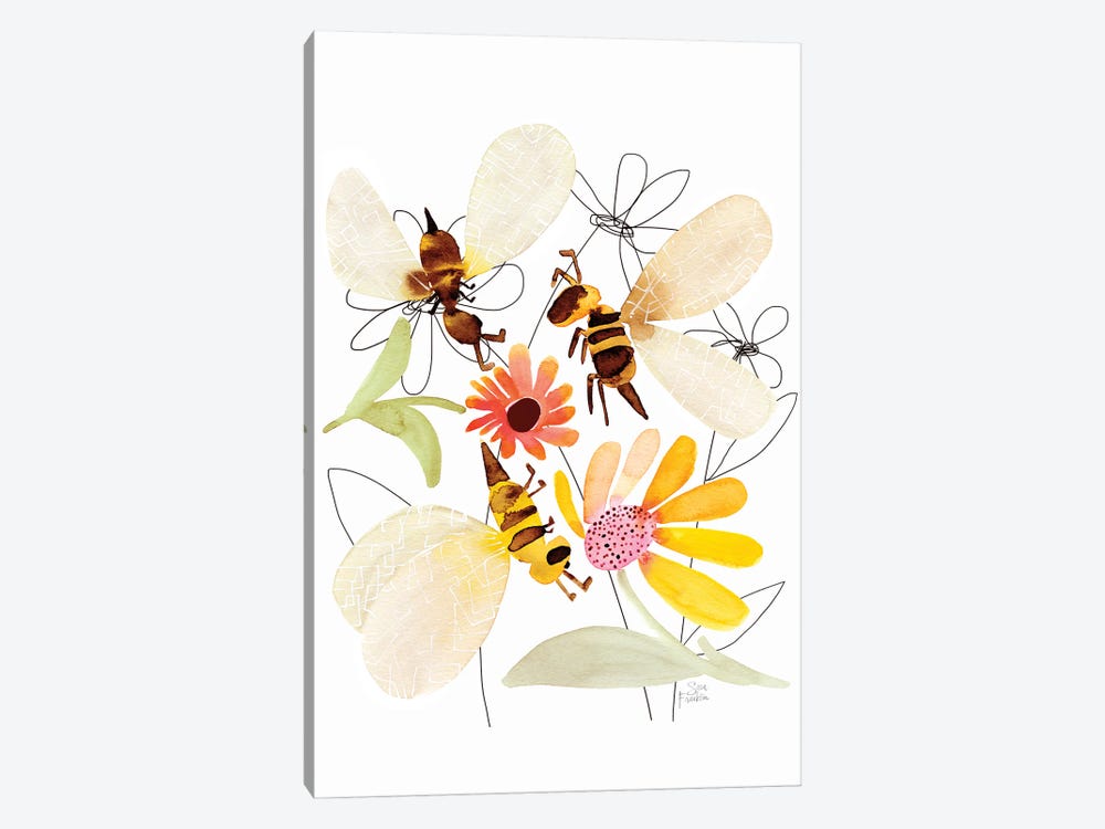 Bees by Sara Franklin 1-piece Canvas Artwork