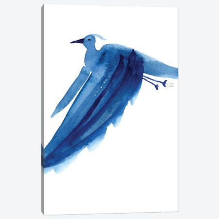 Blue Heron Canvas Print #SFR200} by Sara Franklin Canvas Artwork