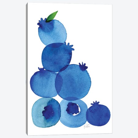 Blueberries Canvas Print #SFR201} by Sara Franklin Canvas Wall Art