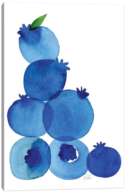 Blueberries Canvas Art Print - Sara Franklin