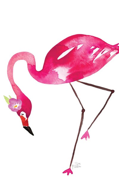 Flamingo Flaunt by Sara Franklin art print