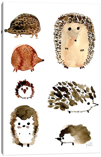 Hedgehogs Canvas Art Print - Hedgehogs
