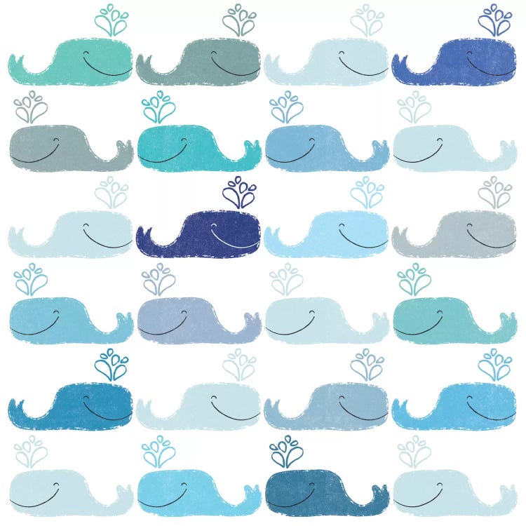 Blue Whales by Sara Franklin wall art