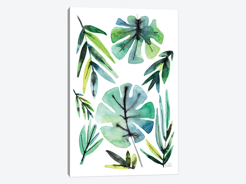 Tropical Leaves by Sara Franklin 1-piece Canvas Print