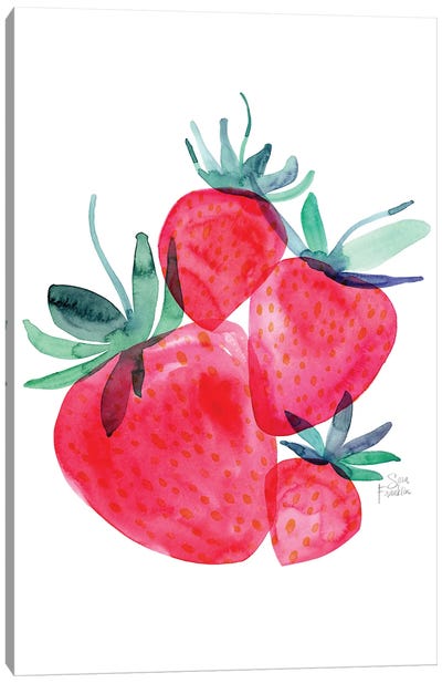 Strawberries Canvas Art Print - Sara Franklin