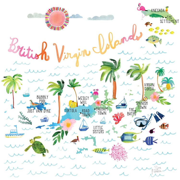 British Virgin Islands by Sara Franklin wall art