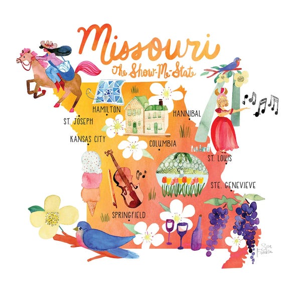 Missouri: Missouri Map by Sara Franklin