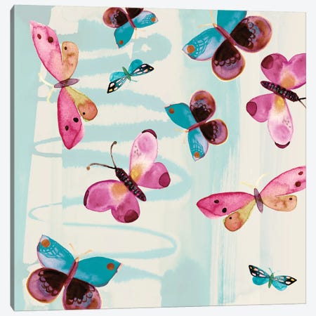 Butterfly Serendipity Canvas Print #SFR27} by Sara Franklin Canvas Wall Art