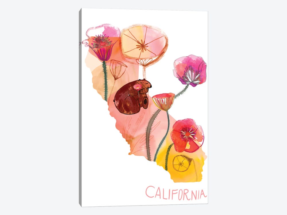 California Poppies by Sara Franklin 1-piece Canvas Print