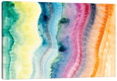 Chasing Rainbows Canvas Art Print - Abstract Watercolor Art