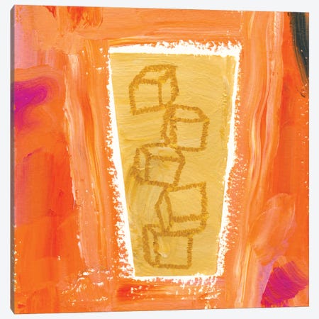 Coffee Cubes Canvas Print #SFR38} by Sara Franklin Canvas Art
