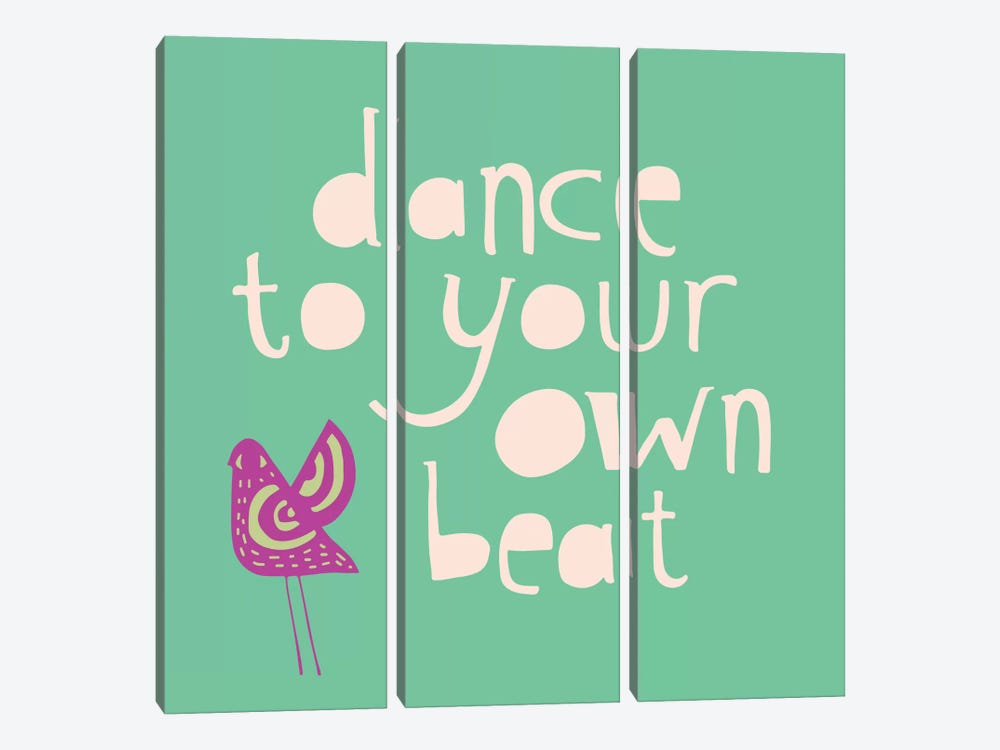 Dance To Your Own Beat by Sara Franklin 3-piece Canvas Print