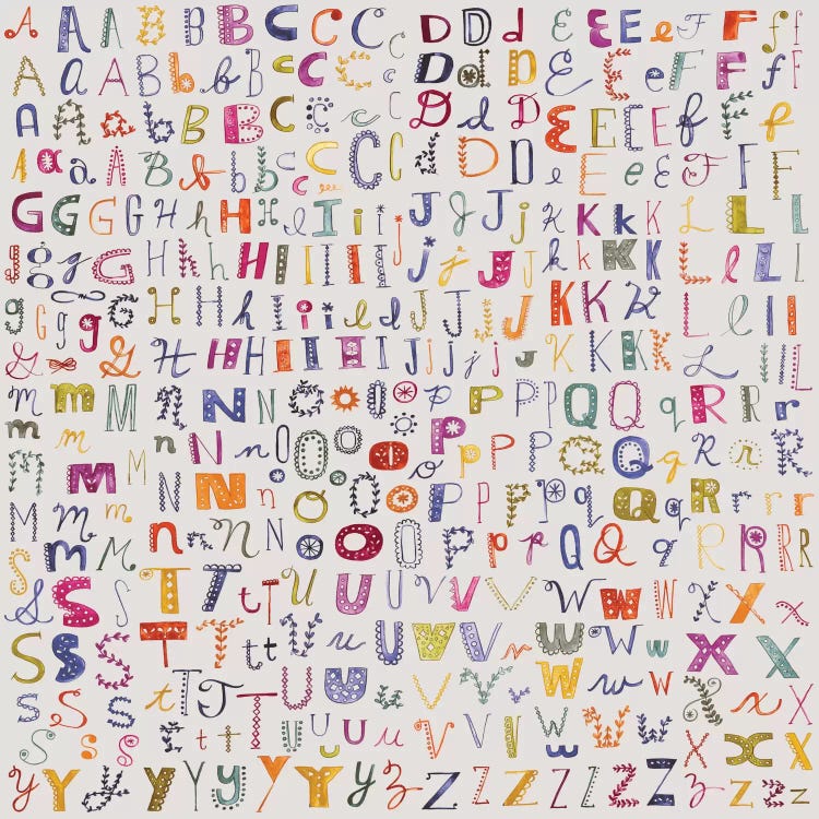 Alphabetical by Sara Franklin wall art