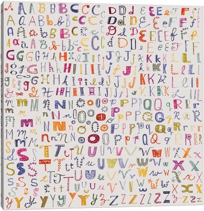 Alphabetical Canvas Art Print - Sara Franklin