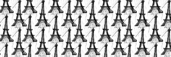 Black & White Patterns: Eiffel Tower Monochrome by Sara Franklin