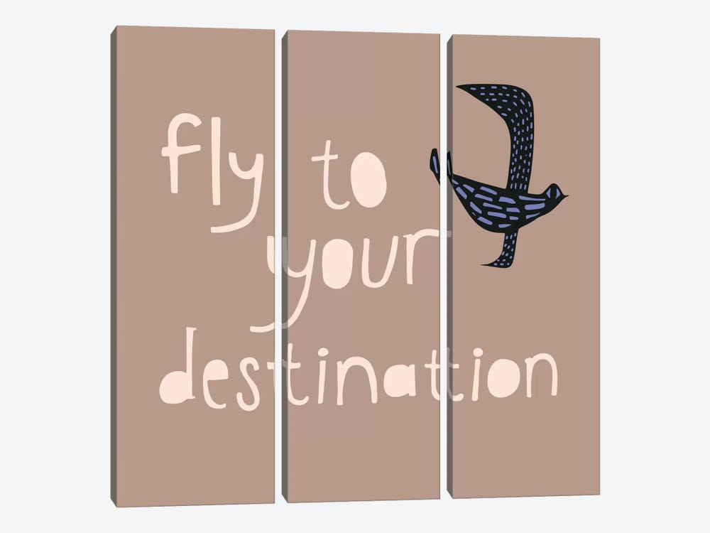 Fly To Your Destination by Sara Franklin 3-piece Canvas Art