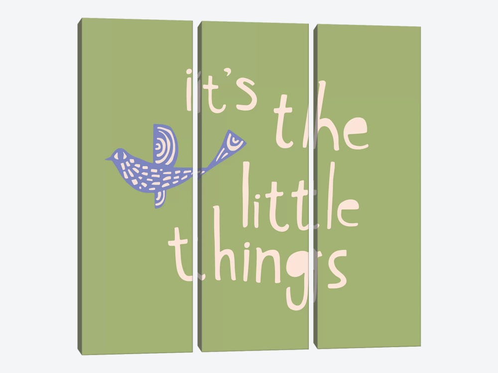 It's The Little Things by Sara Franklin 3-piece Canvas Art Print