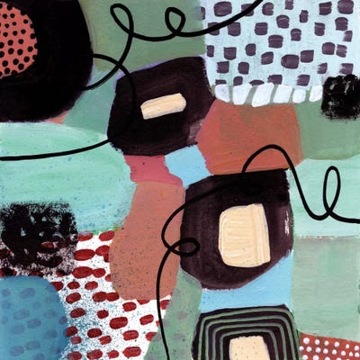 Jazz Abstract by Sara Franklin framed canvas print