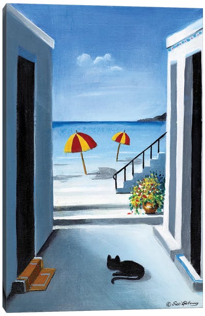 Noon By The Beach Canvas Art Print - Susi Galloway