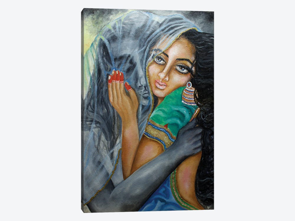 Veiled Love by Sangeetha Bansal 1-piece Canvas Art