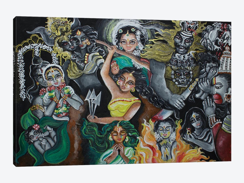 Goddess Sitas Life by Sangeetha Bansal 1-piece Canvas Art Print