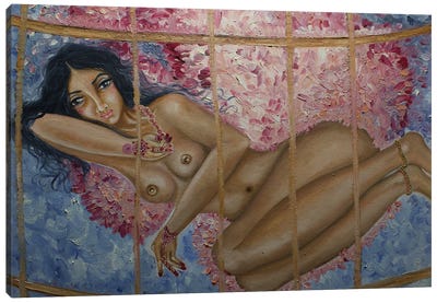 Caged Canvas Art Print - Sangeetha Bansal